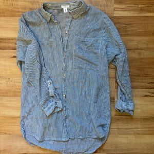 BP Nordstrom striped roll tab button down